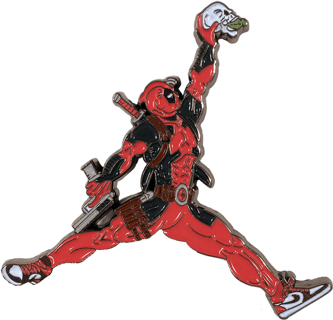 Air Deadpool Pin, Pin, Peabe, Peabe - Deadpool Basketball (800x800), Png Download