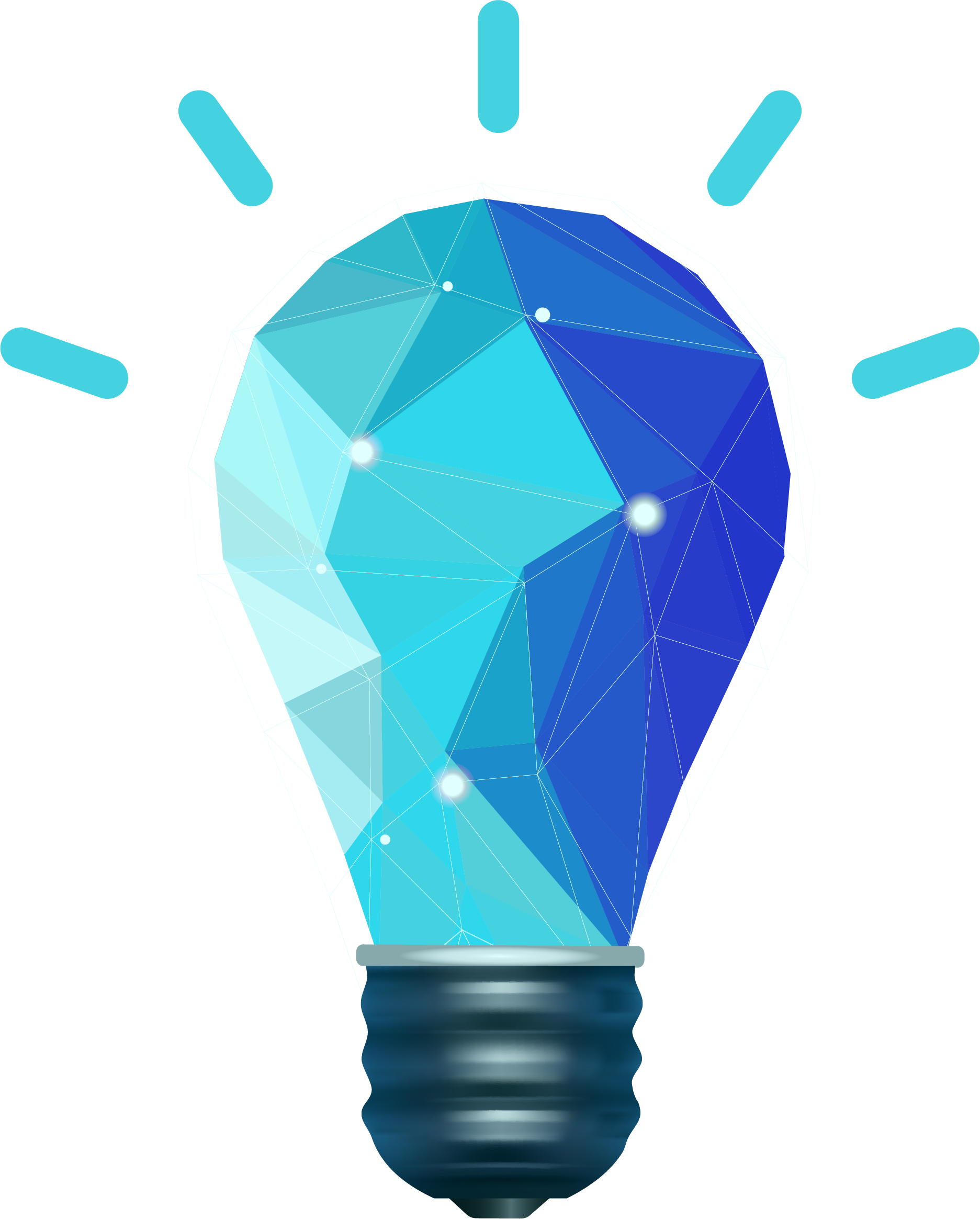 Download Light Bulb Clipart Png Image - Blue Light Bulb Transparent PNG