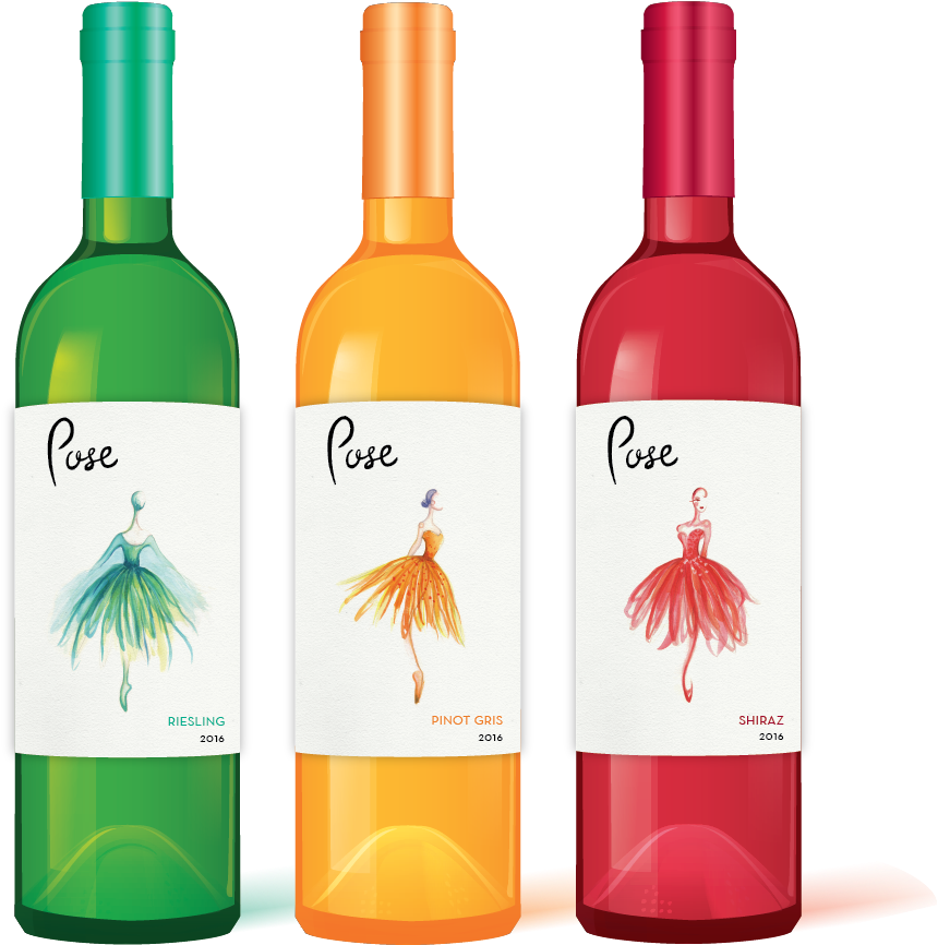Pose Wine Packaging, Ballet Dancer Illustration In - Watercolor & Wine (906x899), Png Download