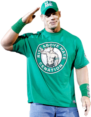 John Cena Psd83035 - Rise Above Hate Cenation Salute John Cena Top T-shirts (356x400), Png Download