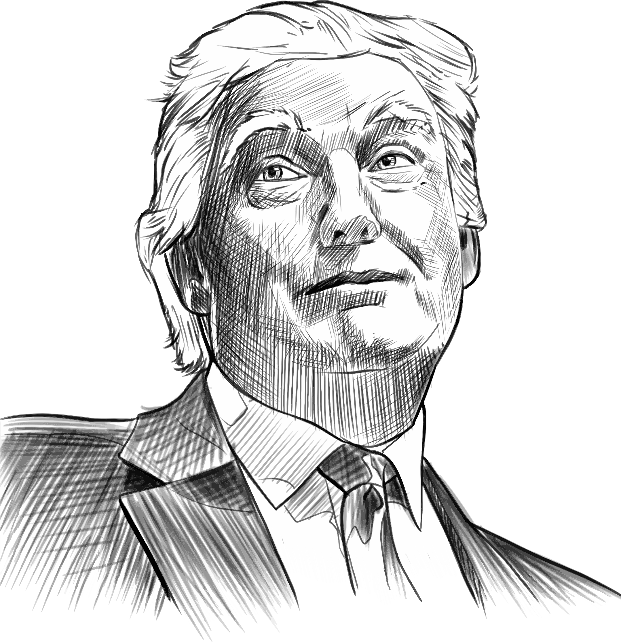 This Free Icons Png Design Of Donald Trump Sketch (2157x2229), Png Download