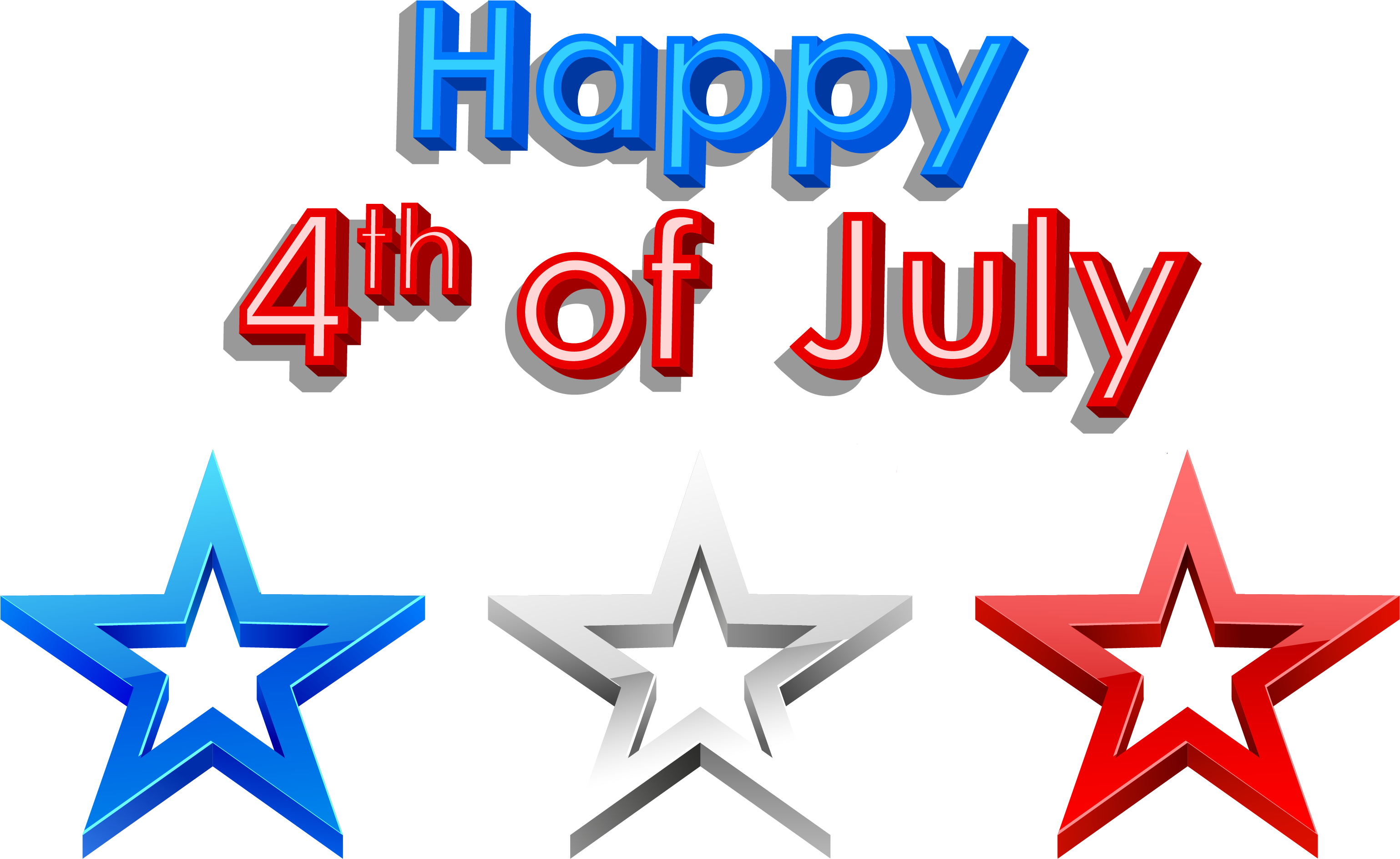 Happy 4th Of July Gif (3459x2402), Png Download