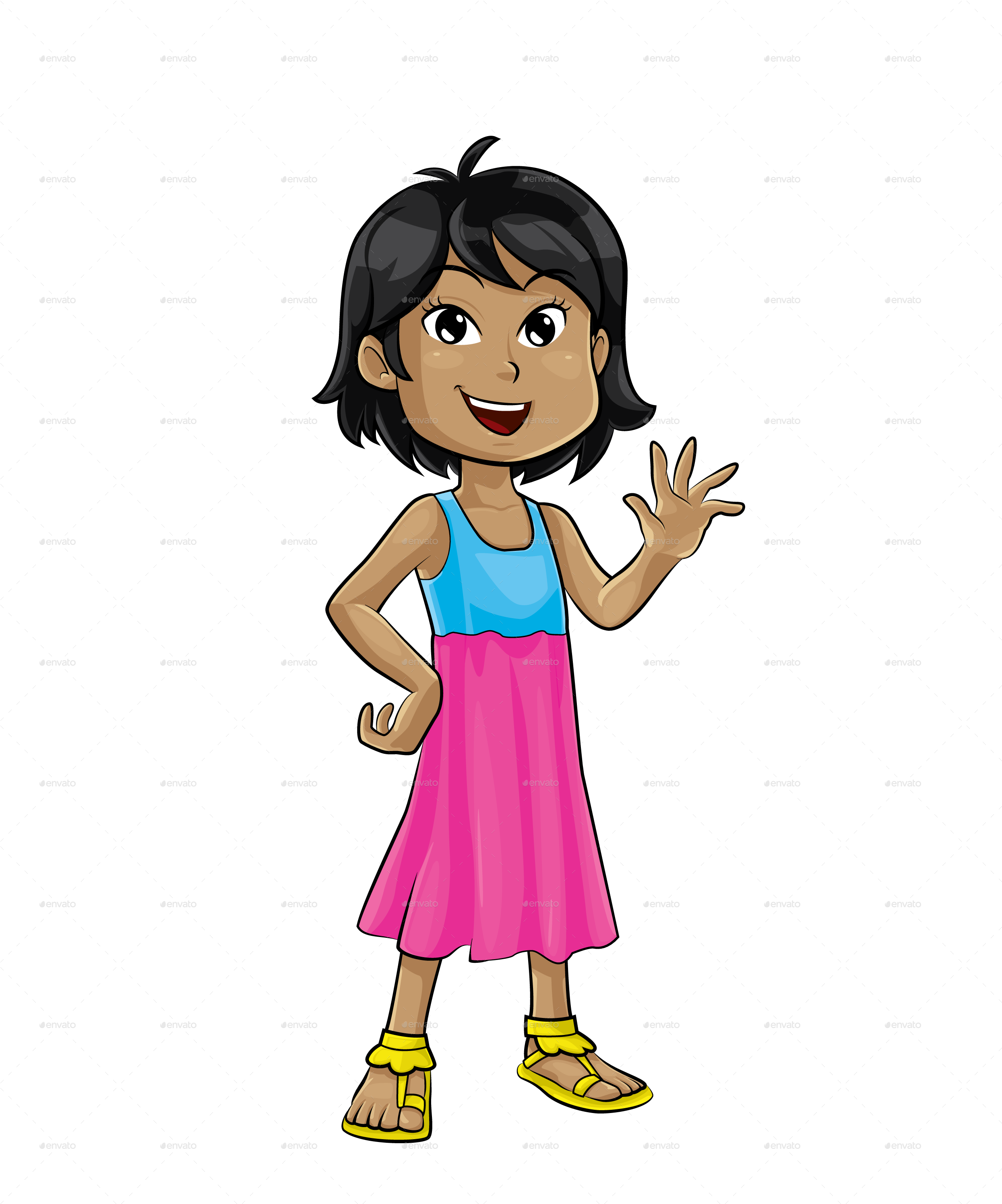 And Girl Img/young Girl Img/6young-girl - Cartoon (2500x3000), Png Download