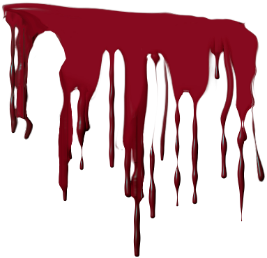 Dripping Blood (383x371), Png Download