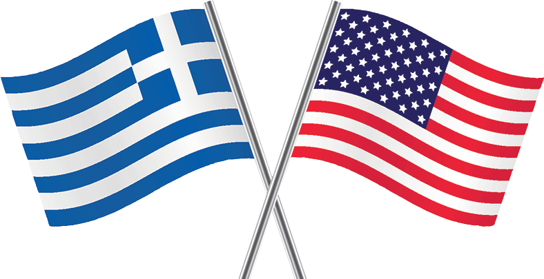 Greek And American Flag - Solberg–hunterdon Airport (788x405), Png Download