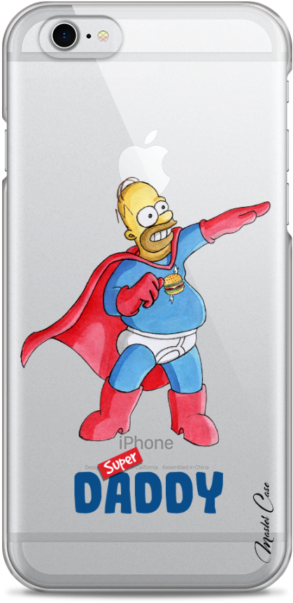 Coque Iphone 6plus/6splus Super Daddy Simpson Watercolor - Iphone 6s (1230x900), Png Download