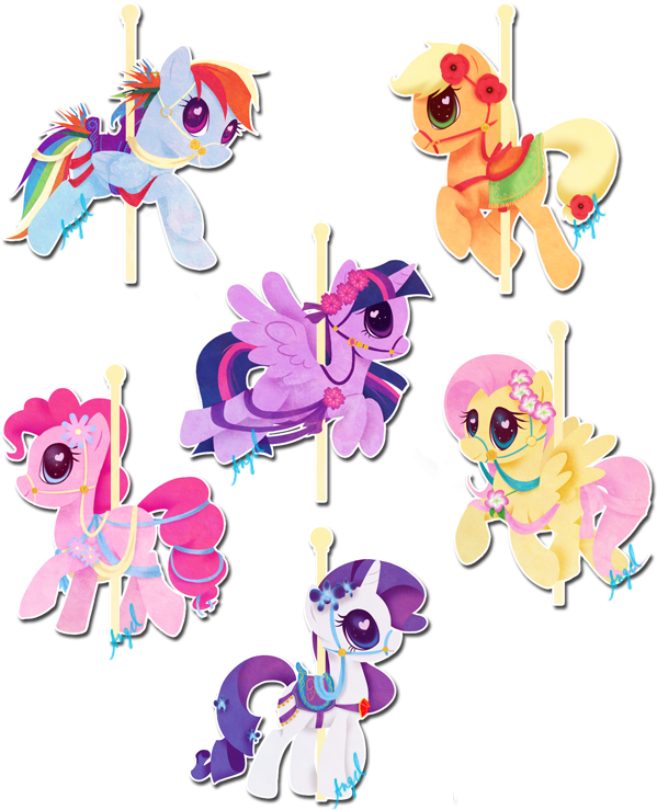 Rainbow Dash Pinkie Pie Pony Pink Product Clip Art - My Little Pony Carousel (631x791), Png Download