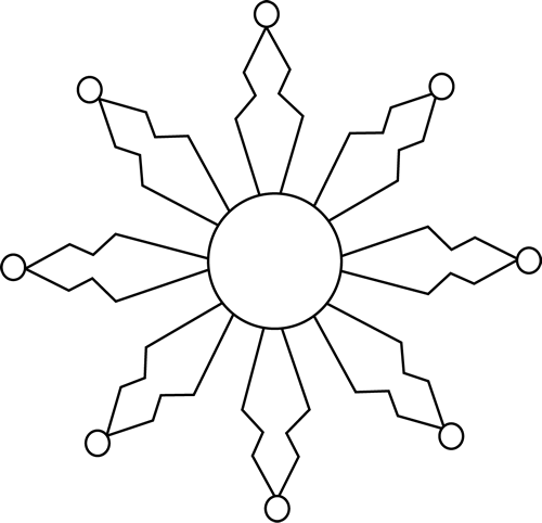 Image Freeuse Black And Clip Art Image - White Snowflake Clipart No Background (500x482), Png Download