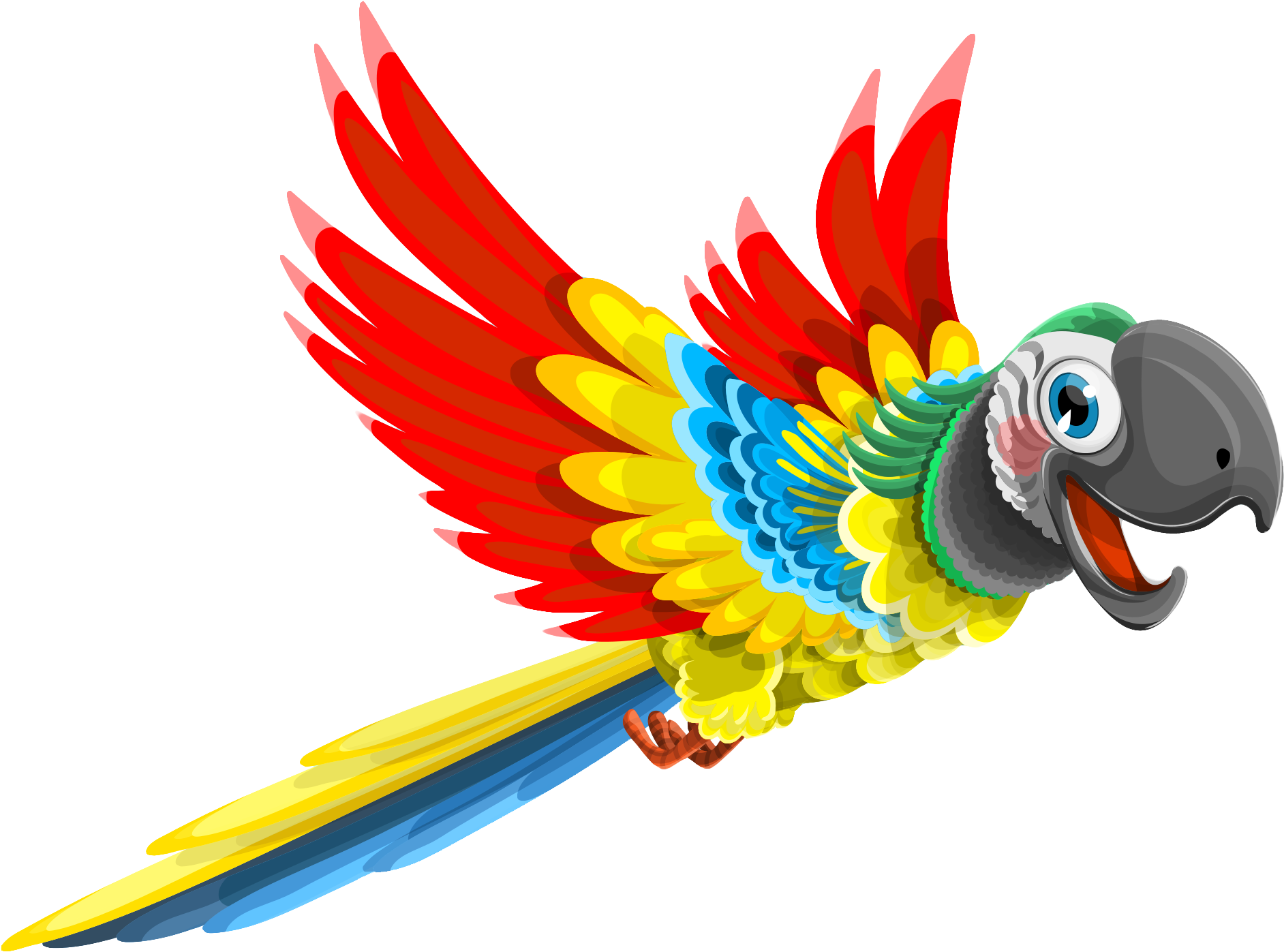 Parrot Vector Png Transparent Image - King And Macaw Parrots Story (2019x1524), Png Download