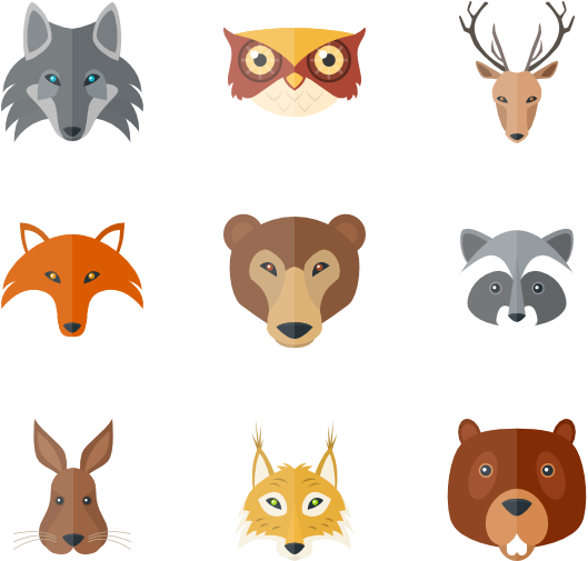 Zoo Animals Png Image Free Library - Animal Icons Png (600x564), Png Download