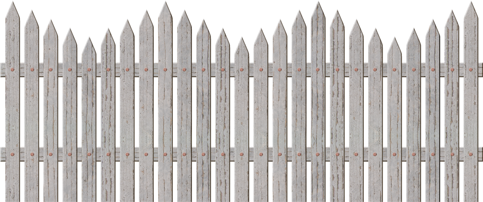 Picket Fence Png - White Picket Fence Png (1690x707), Png Download