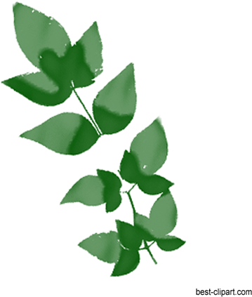 Fresh Green Watercolor Branch Clip Art Free - Watercolor Painting (450x432), Png Download