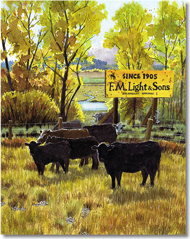 Original Traditional Watercolors By Gregory Effinger - Watercolor Painting (570x576), Png Download