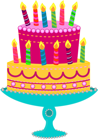 Two Tier Birthday Cake - Birthday Cake Free (409x578), Png Download