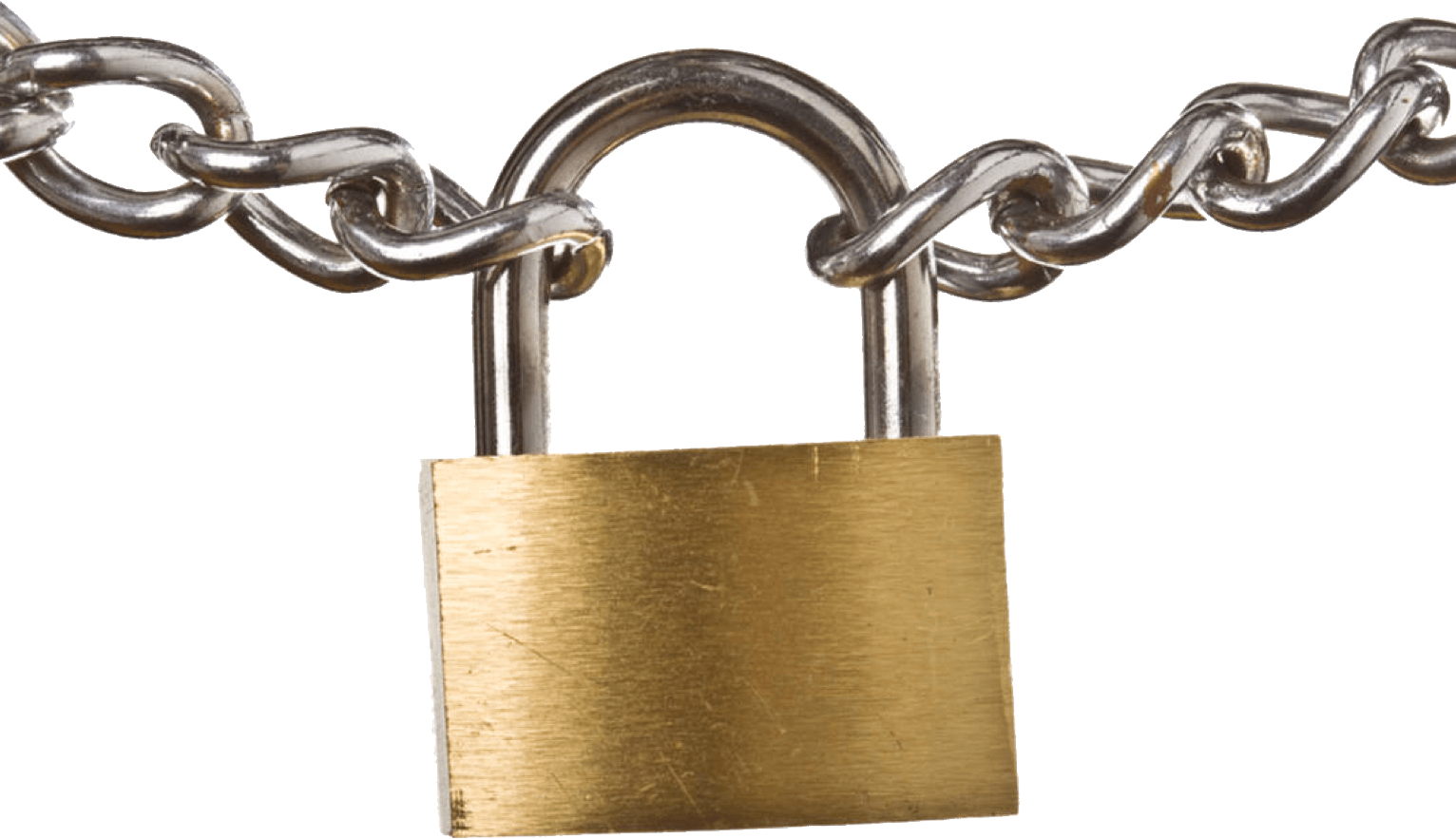 Chain Transparent Png Stickpng - Padlock And Chain Png (1532x883), Png Download