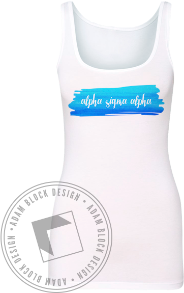 Alpha Sigma Alpha Watercolor Tank - Sigma Nu Snake Shirt (464x585), Png Download