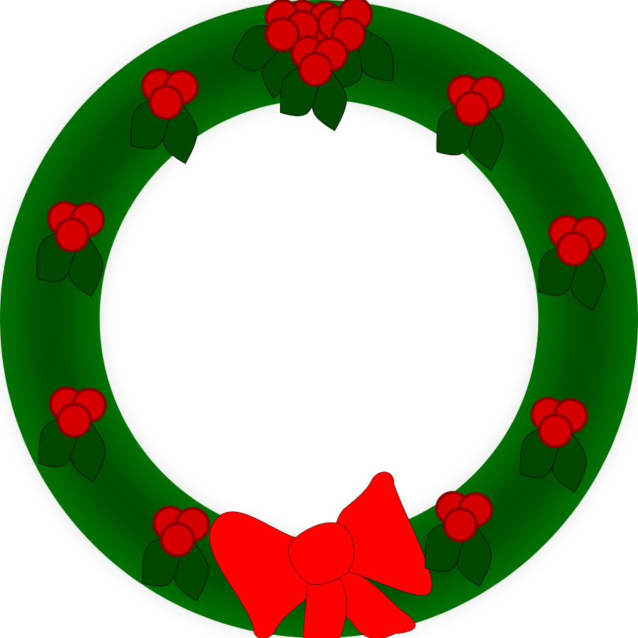 Wreath Clipart Happy Holiday - Guirlanda De Natal Desenho (900x900), Png Download