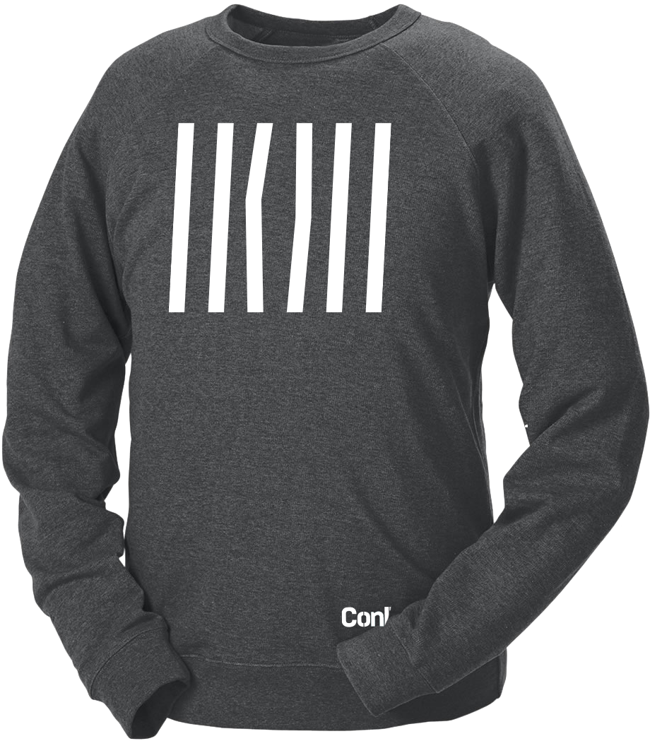 Prison Bars Charcoal Sweatshirt - 97100 Delta Apparel Adult Unisex French Terry Crew (1000x1500), Png Download