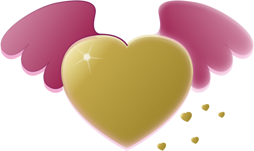 Cartoon Heart Of Gold (600x360), Png Download