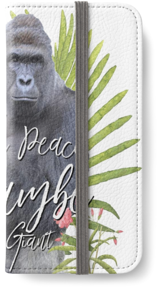 Harambe Rip Silverback Gorilla Gentle Giant Watercolor - Mountain Gorilla (500x761), Png Download