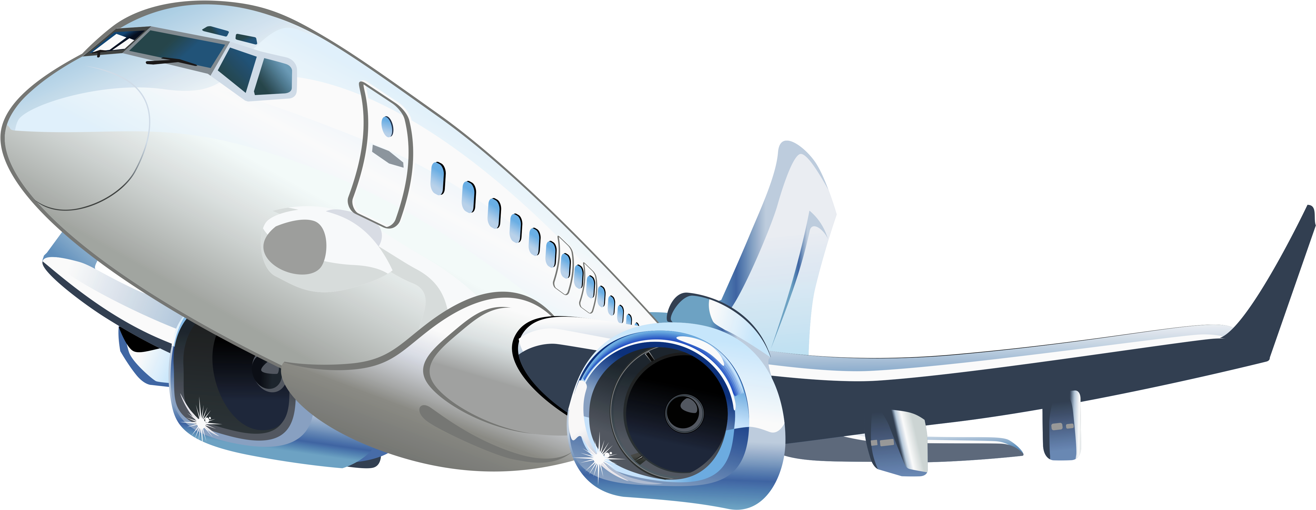 Free Airplane Png Background Image - Airplane Png (5088x2150), Png Download