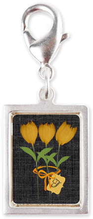 Custom Spring Yellow Watercolor Tulips Bouquet Charm, - 2017 Total Solar Eclipse Charms (460x460), Png Download