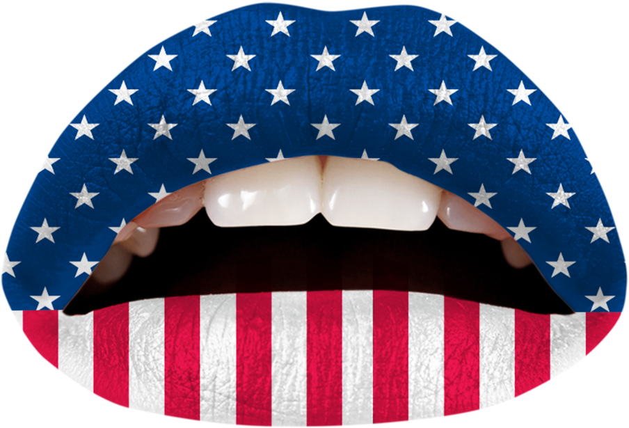 Limited Edition - American Flag - Violent Lips The American Flag Temporary Lip Appliques (1024x1024), Png Download