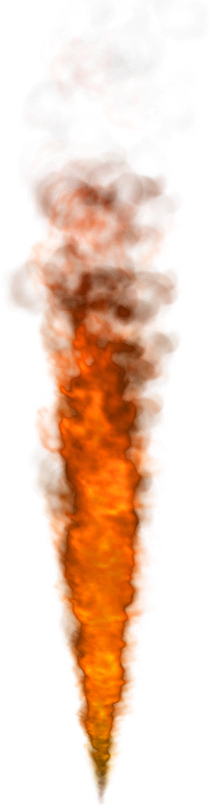 Fire Pillar Png Svg Black And White Stock - Smoke (308x1173), Png Download