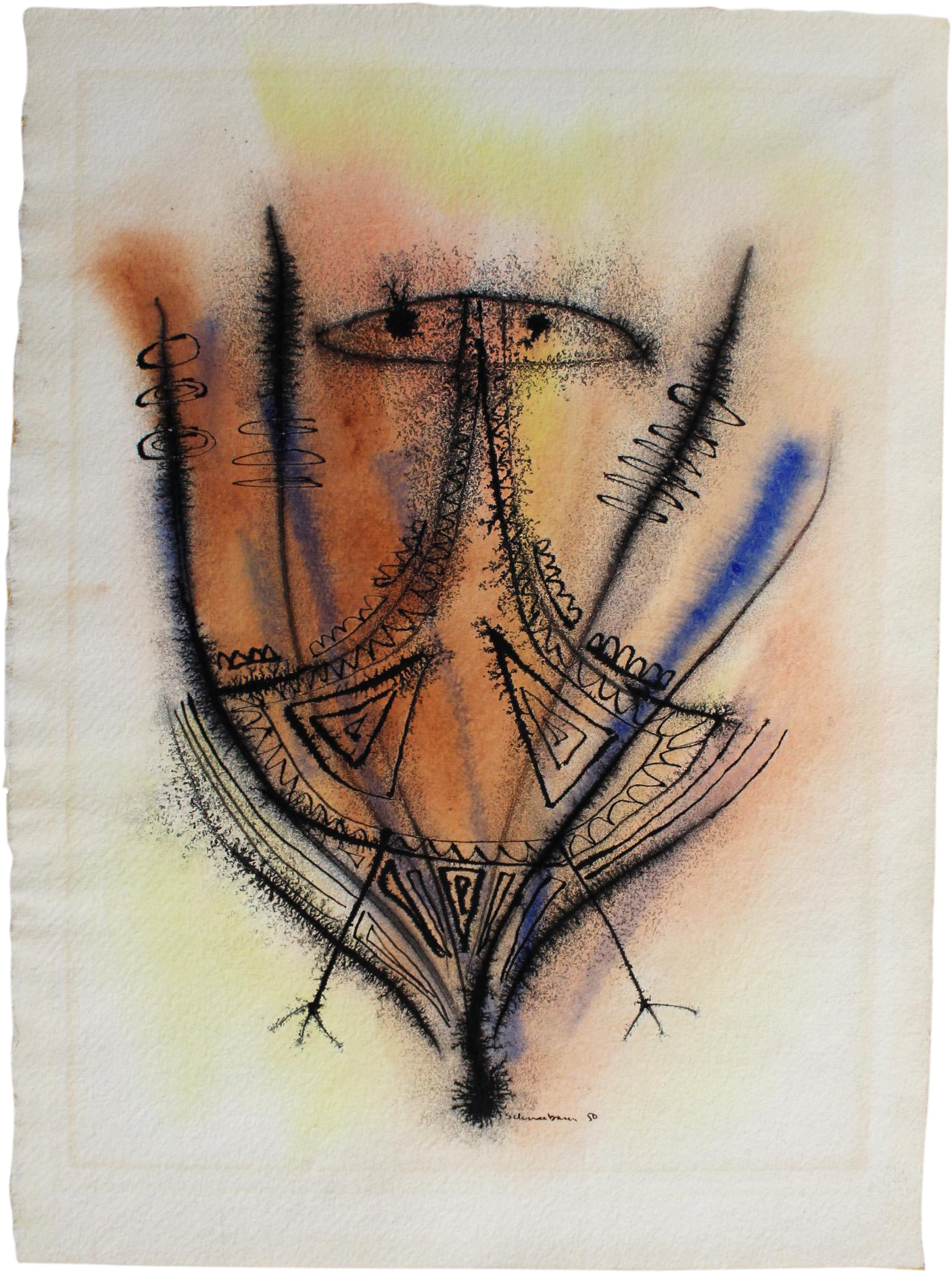 Clip Art Royalty Free Download Tobias Schneebaum Abstract - Drawing (1563x2090), Png Download