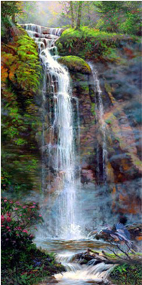 Cascading Waters - Landscape (660x409), Png Download