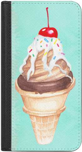 Watercolor Ice Cream Cone Cherry Casetify - Iphone (282x560), Png Download