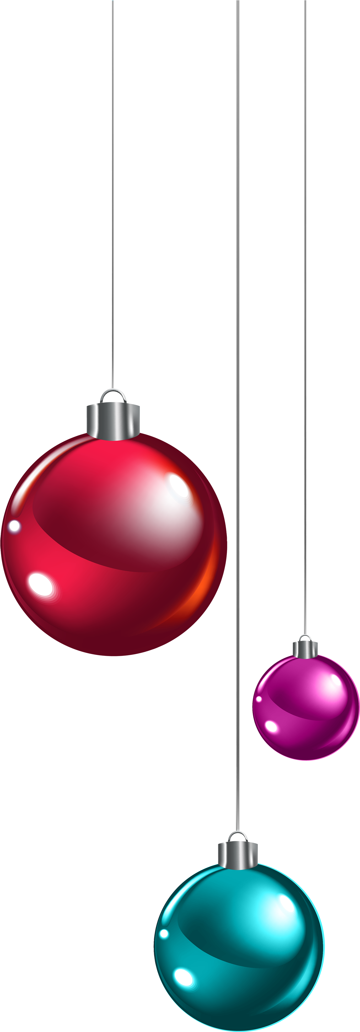 28 Collection Of Hanging Christmas Ornaments Clipart - Portable Network Graphics (1451x4000), Png Download