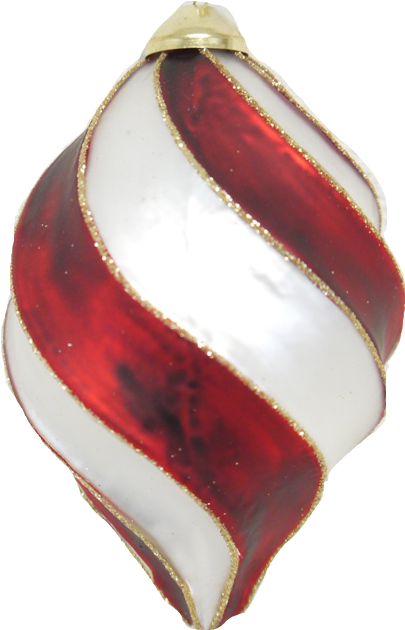 Red And White Swirl Ornament - Onyx (420x642), Png Download