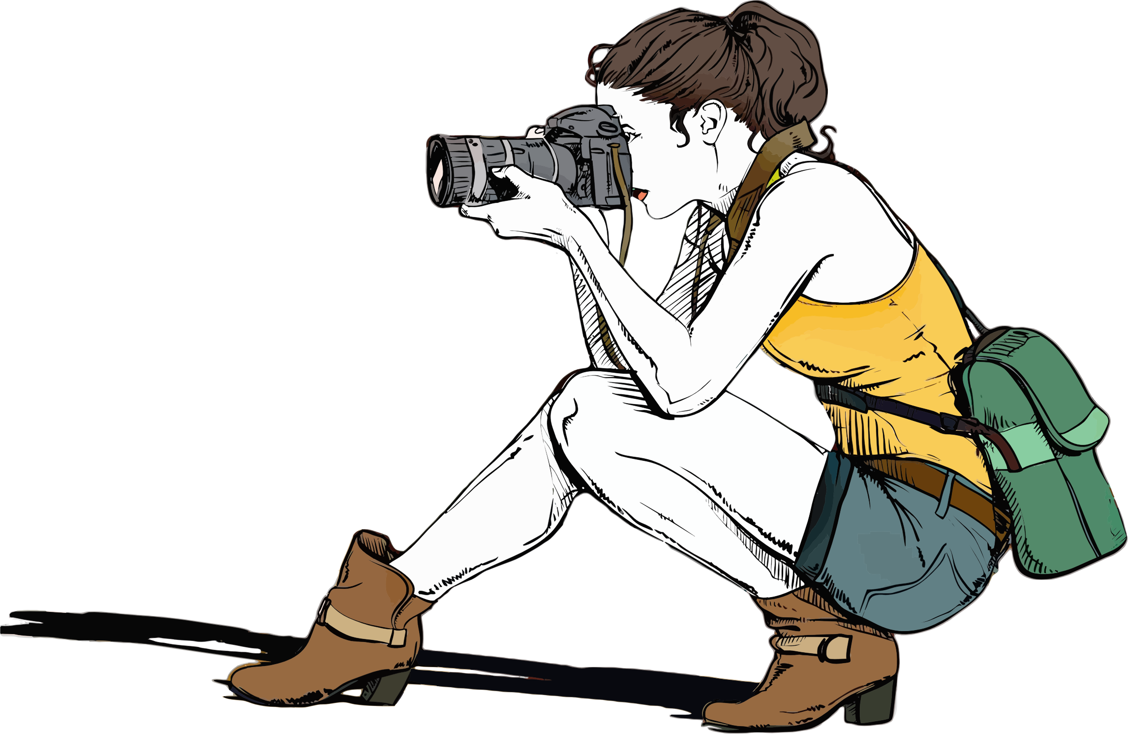 This Free Icons Png Design Of Female Photographer (2293x1491), Png Download