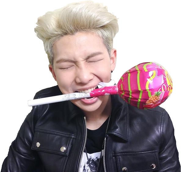 Rap Monster With Lollipop (614x562), Png Download