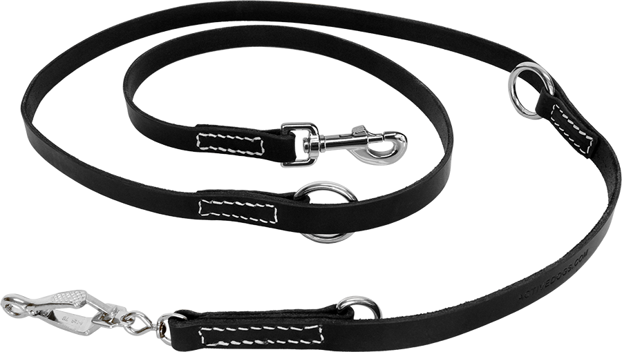 Hands Free Leather Dog Leash 7' (900x510), Png Download