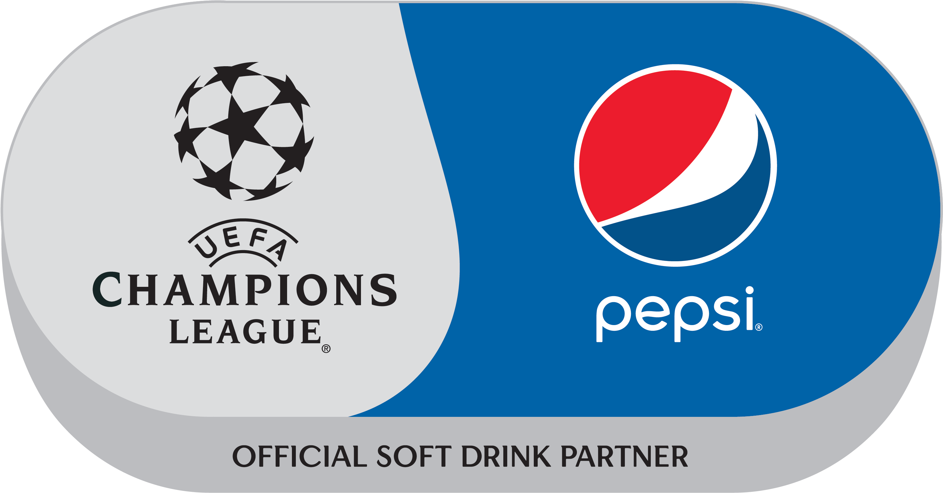 Pepsi Logo 2012 Png Download - Uefa Champions League Pepsi (3371x1847), Png Download