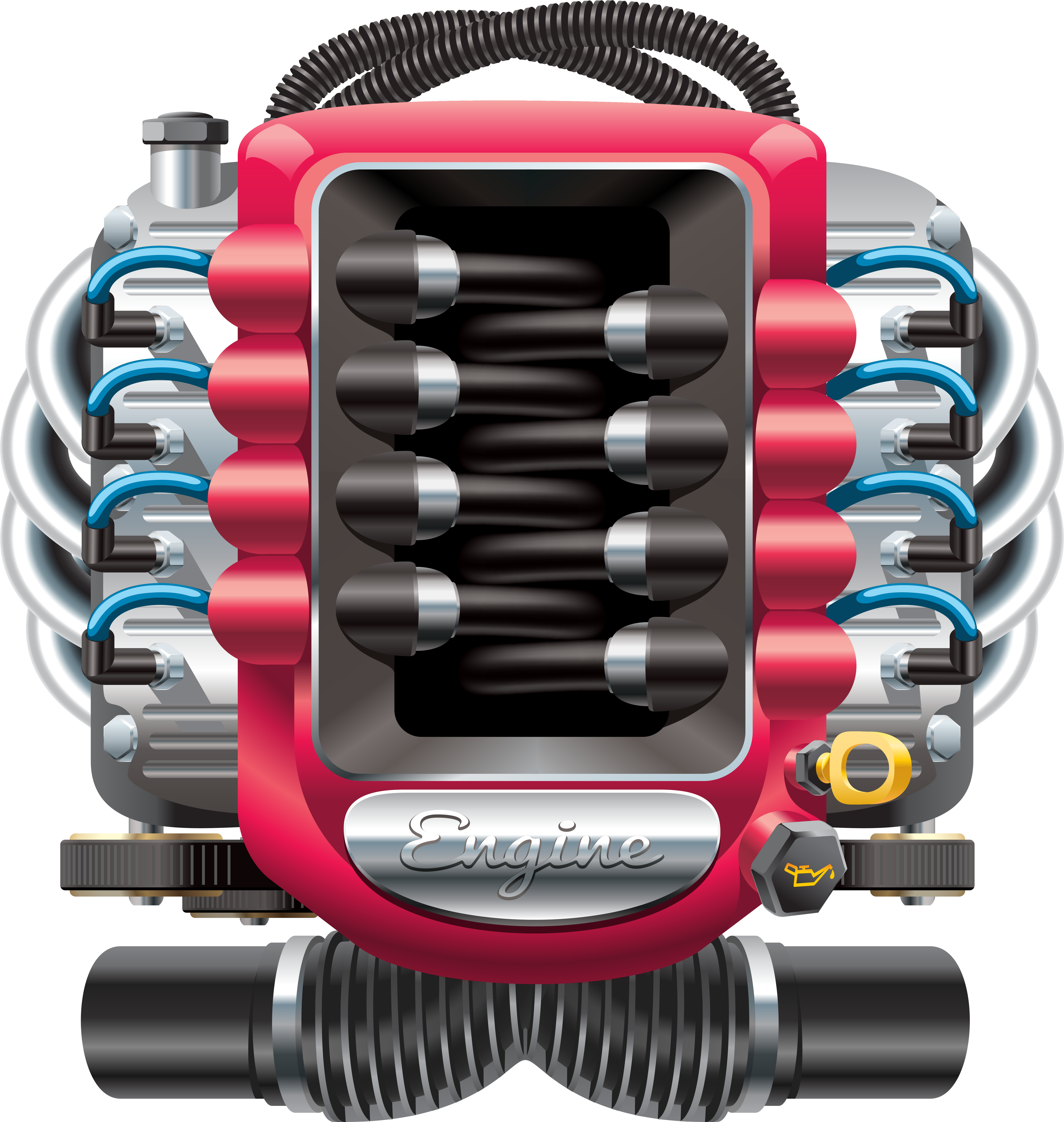 28 Collection Of Fire Engine Clipart - Internal Combustion Engine (5895x6222), Png Download