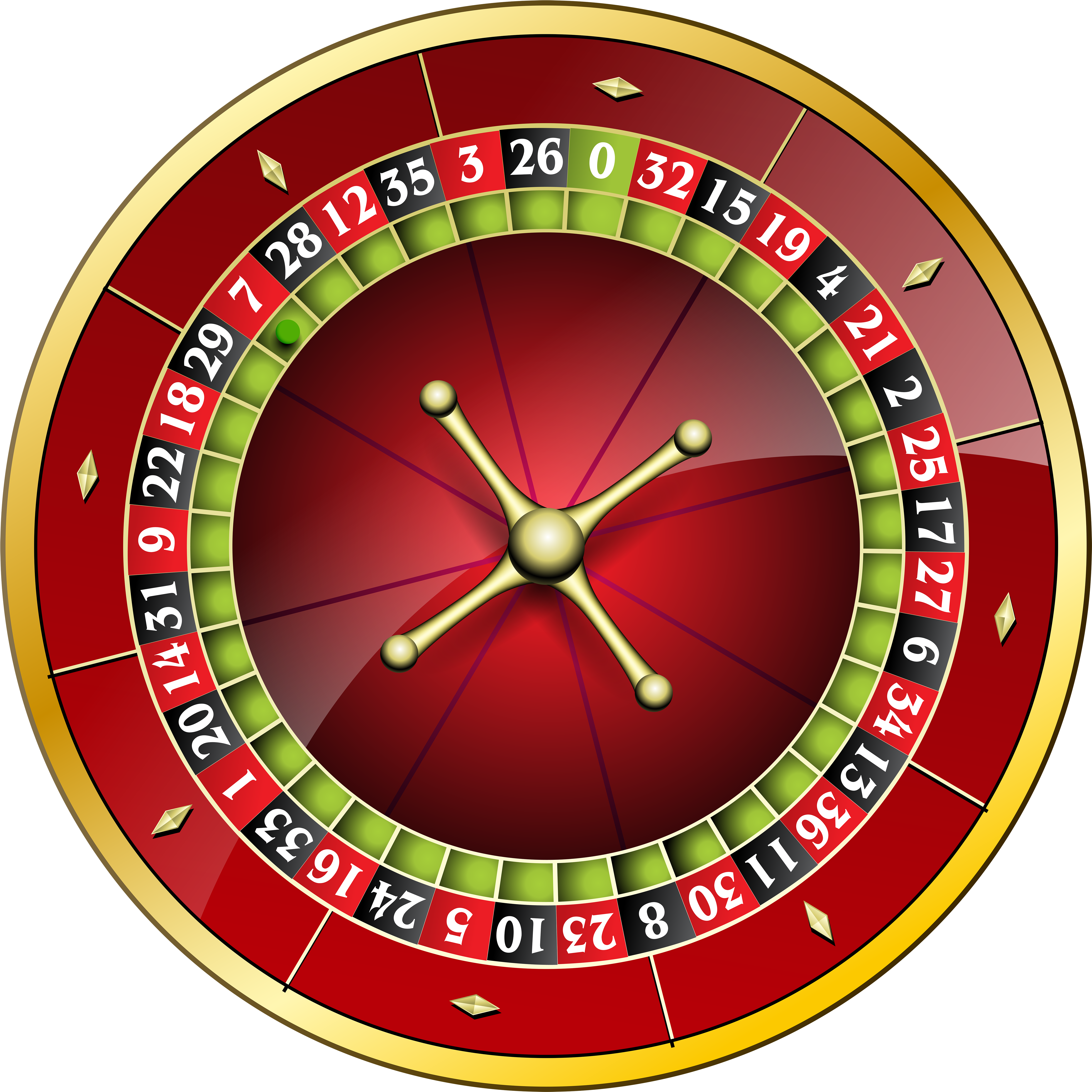 Roulette Png Clip Art - Full Color Casino Roulette Full Color Decal, Roulette (6000x6000), Png Download