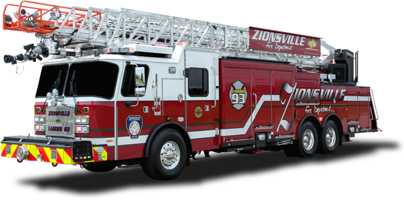 The Tallest Ladder In North America - Fire Engine (815x712), Png Download