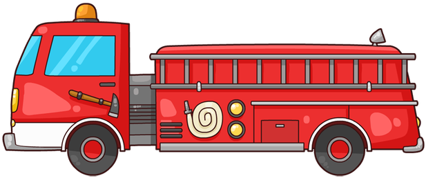We Learned About Fire Safety When We Visited The Fire - Red Fire Truck Clip Art (663x290), Png Download