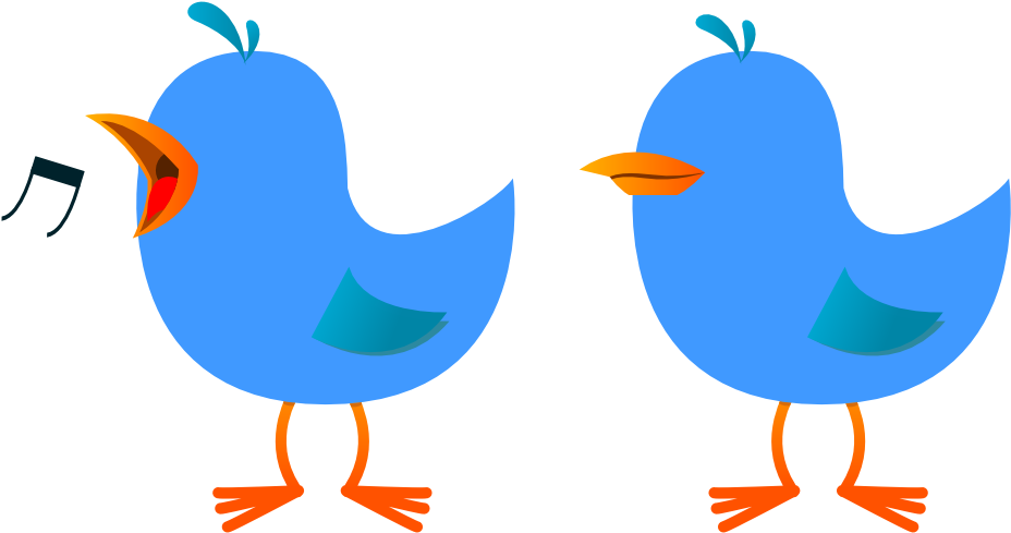 Net » Clip Art » Twitter Bird Tweet Tweet 5 Clipartist - 2 Little Dicky Birds Clipart (999x541), Png Download