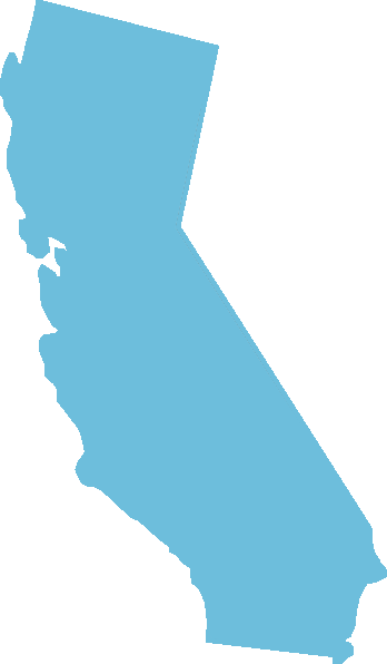 Transparent Ca Outline - California State Outline Blue (348x596), Png Download
