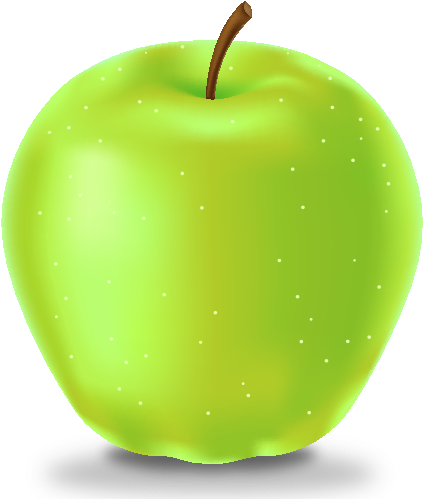 Clip Art Download Green Apple Icon Fruits Svg Public - Green Apple Vector Png (500x500), Png Download