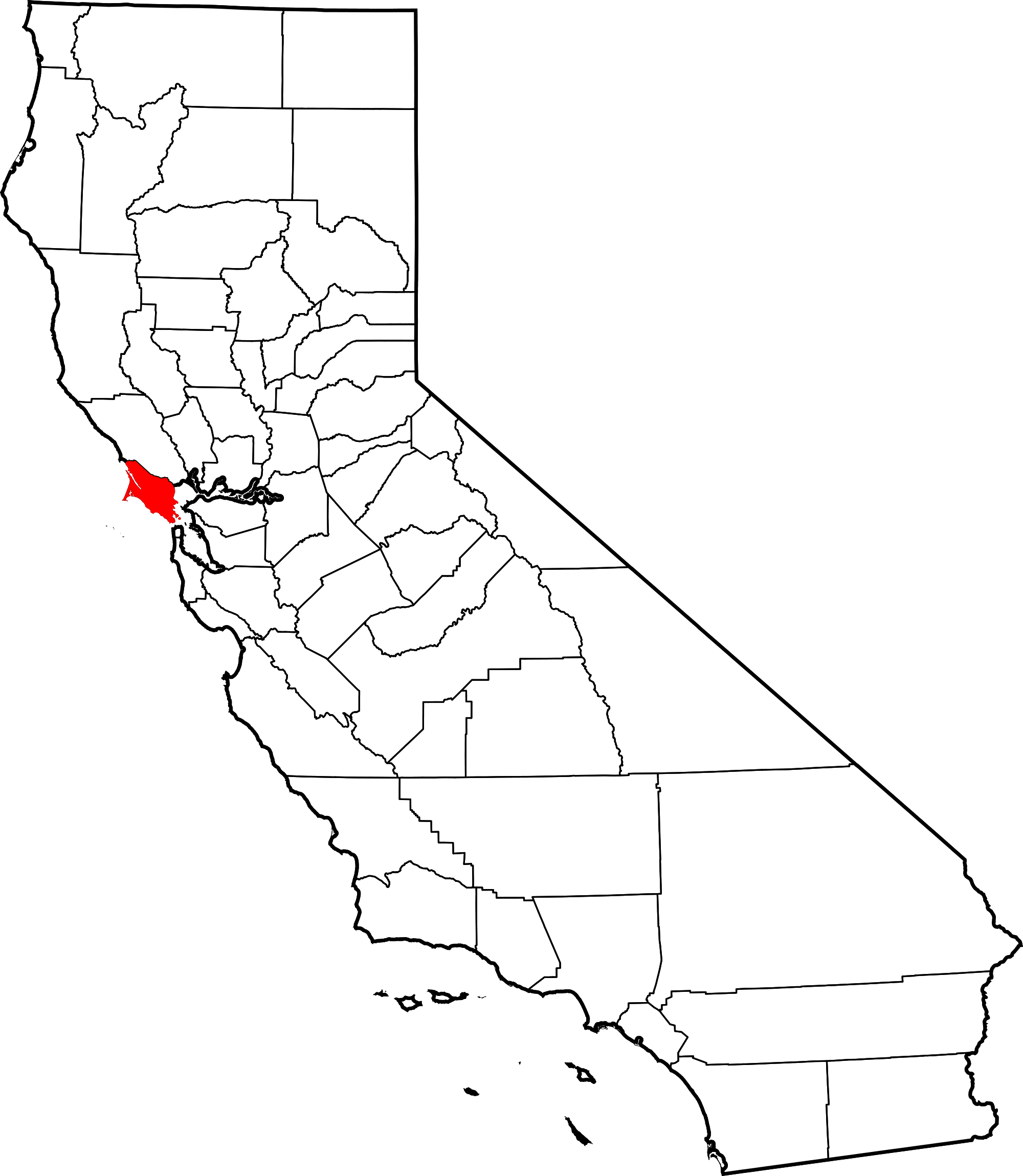 Open - Los Angeles On State Map (2000x2299), Png Download