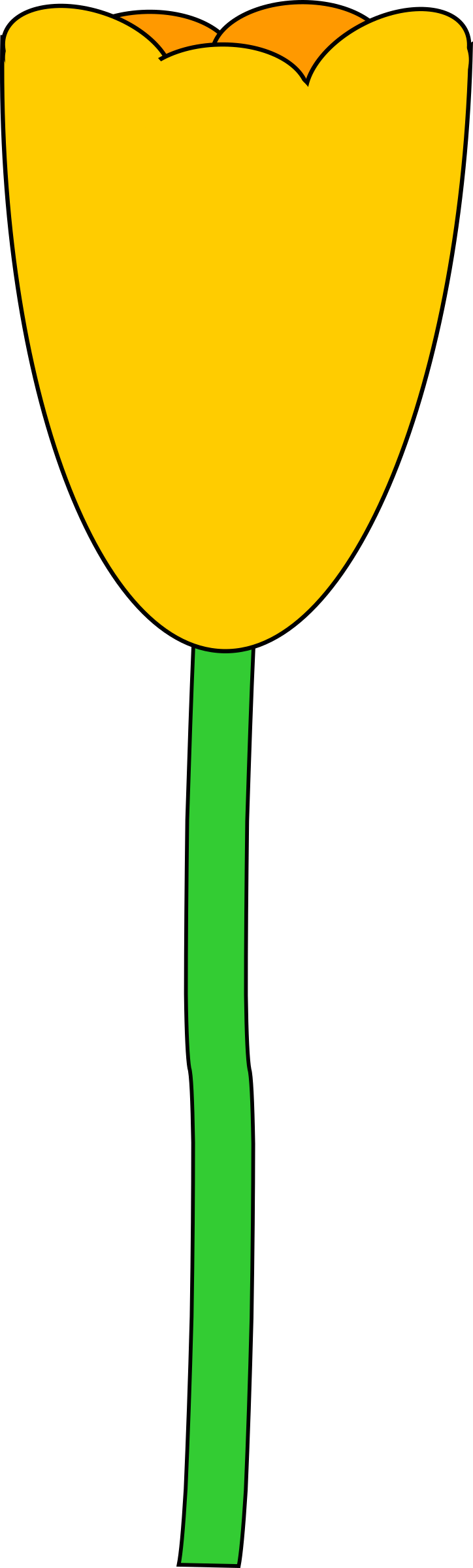 This Free Icons Png Design Of Yellow Tulip (724x2400), Png Download