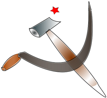 Communism - Hammer And Sickle (605x599), Png Download