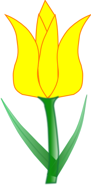 Png Tulip Clip Art At Clker Com Vector - Clip Art Tulip (294x594), Png Download