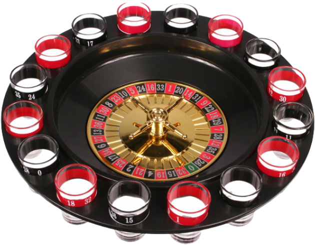 Roulette Drinking Game - Lucky Drunk Spin And Shot Drinking Roulette Party Game (687x740), Png Download