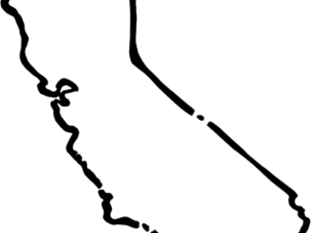 Outline Of California - State Of California Clip Art (640x480), Png Download